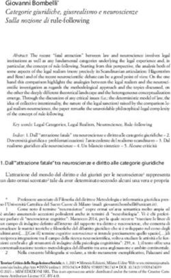 Giovanni Bombelli* Categorie giuridiche, giusrealismo e neuroscienze Sulla nozione di rule-following