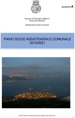 PIANO SOCIO ASSISTENZIALE COMUNALE 2019/2021 - Comune ...
