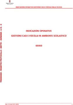 INDICAZIONI OPERATIVE GESTIONE CASI E FOCOLAI IN AMBIENTE SCOLASTICO - INDICAZIONE OPERATIVE GESTIONE CASI E FOCOLAI NELLE SCUOLE