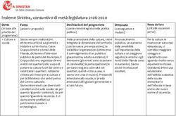Insieme Sinistra, consuntivo di metà legislatura 2106-2020
