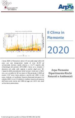 2020 Il Clima in Piemonte - Arpa Piemonte