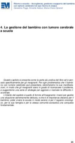 La gestione del bambino con tumore cerebrale a scuola