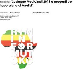 Progetto: "Sostegno Medicinali 2019 e reagenti per Laboratorio di Analisi"