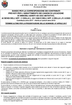 BANDO PER LA CORRESPONSIONE DEI CONTRIBUTI PREVISTI PER L'ABBATTIMENTO DEI CANONI DI LOCAZIONE DI IMMOBILI ADIBITI AD USO ABITATIVO, AI SENSI ...