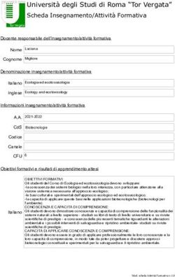 Università degli Studi di Roma "Tor Vergata" Scheda Insegnamento/Attività Formativa - Università degli Studi di Roma "Tor Vergata"