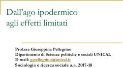 Dall'ago ipodermico agli effetti limitati - Prof.ssa Giuseppina Pellegrino Dipartimento di Scienze politiche e sociali UNICAL E-mail: ...