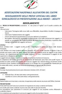 ASSOCIAZIONE NAZIONALE ALLEVATORI DEL CAITPR REGOLAMENTO DELLE PROVE UFFICIALI DEL LIBRO GENEALOGICO DI PRESENTAZIONE ALLA MANO - AGILITY REGOLAMENTO