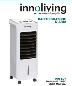 RAFFRESCATORE D'ARIA - INN-507 MANUALE D'USO USER MANUAL - INNOLIVING SPA