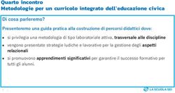 Quarto incontro Metodologie per un curricolo integrato dell'educazione civica