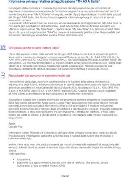 Infomativa privacy relativa all'applicazione "My AXA Italia"