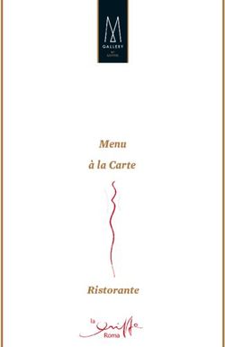 Menu &agrave; la Carte - Ristorante - Hotel La Griffe Roma MGallery Collection