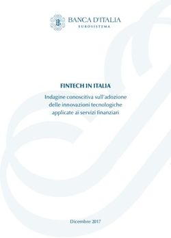 FINTECH IN ITALIA Indagine conoscitiva sull'adozione delle innovazioni tecnologiche applicate ai servizi finanziari - Banca d'Italia
