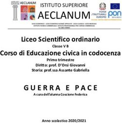 GUERRA E PACE Liceo Scientifico ordinario Corso di Educazione civica in codocenza - Istituto Superiore AECLANUM