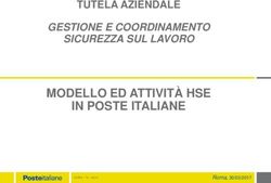 MODELLO ED ATTIVITÀ HSE IN POSTE ITALIANE - TUTELA AZIENDALE GESTIONE E COORDINAMENTO - AIFOS