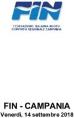 FIN - CAMPANIA Venerd&igrave;, 14 settembre 2018