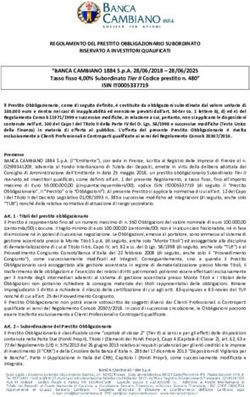 ISIN IT0005337719 REGOLAMENTO DEL PRESTITO OBBLIGAZIONARIO SUBORDINATO RISERVATO A INVESTITORI QUALIFICATI