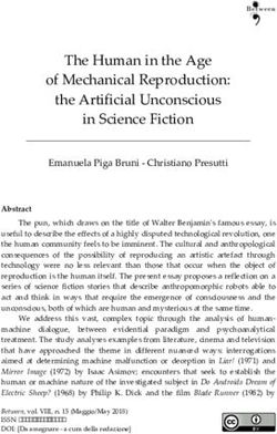 The Human in the Age of Mechanical Reproduction: the Artificial Unconscious in Science Fiction