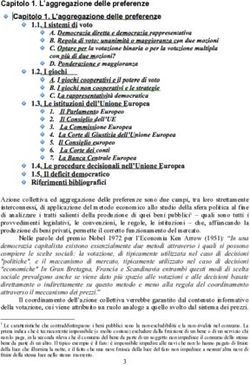 Capitolo 1. L'aggregazione delle preferenze