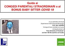 CONGEDI PARENTALI STRAORDINARI e al BONUS BABY SITTER COVID 19 COVID 19 - LIBEROSINFUB