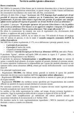 Novit&agrave; in ambito igienico alimentare - Cia Veneto