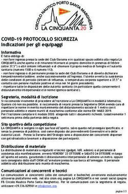 COVID-19 PROTOCOLLO SICUREZZA - Indicazioni per gli equipaggi - Circolo Nautico Porto Santa Margherita