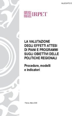 LA VALUTAZIONE DEGLI EFFETTI ATTESI DI PIANI E PROGRAMMI SUGLI OBIETTIVI DELLE POLITICHE REGIONALI - Procedure, modelli e indicatori - ALLEGATO D