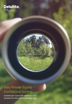 Italy Private Equity Confidence Survey - Outlook per il secondo semestre 2022 Outlook for the second semester 2022 - Deloitte