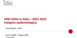 HPAI H5N1 in Italia - 2021-2022 Indagine epidemiologica - Paolo Mulatti - IZSVe Corso SIVEMP - Folgaria (TN)