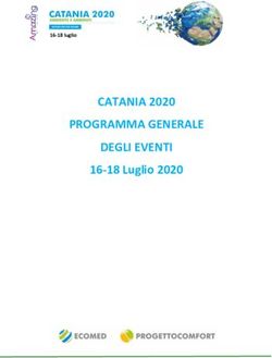 CATANIA 2020 PROGRAMMA GENERALE DEGLI EVENTI - 16-18 Luglio 2020 - 16-18 luglio