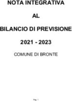 NOTA INTEGRATIVA AL BILANCIO DI PREVISIONE 2021 - 2023 COMUNE DI BRONTE