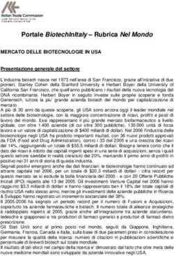 PORTALE BIOTECHINITALY - RUBRICA NEL MONDO - AGENZIA ICE