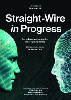 Straight-Wire in Progress - 21 Edizione Pescara 2021 Corso base teorico-pratico clinico di ortodonzia - Daniel Celli Ortodonzia | Dentista ...