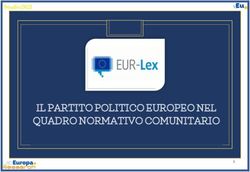 IL PARTITO POLITICO EUROPEO NEL QUADRO NORMATIVO COMUNITARIO - Studio2021