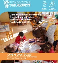 OPEN DAY 2020 Iscrizioni aperte da lunedì 30 Novembre fino ad esaurimento posti - Dare importanza al bambino è sottolineare il valore della ...