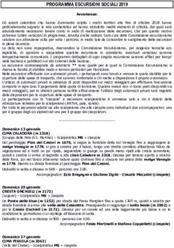 PROGRAMMA ESCURSIONI SOCIALI 2019 - Sezione SAT Trento