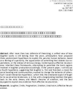 LA TEORIA DELL'INTERAZIONE SOCIALE. UNA PROSPETTIVA NEURO-PRAGMATISTA SUL RISO - PhilArchive