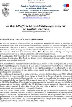La Rete dell'offerta dei corsi di italiano per immigrati nel territorio veneziano