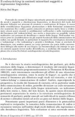 Il codeswitching in contesti minoritari soggetti a regressione linguistica