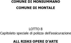 COMUNE DI MONSUMMANO COMUNE DI MONTALE ALL RISKS OPERE D'ARTE - LOTTO 8 Capitolato speciale di polizza dell'assicurazione - Provincia Di Pistoia