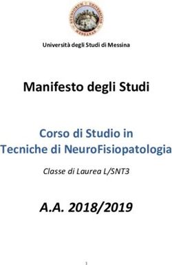 Manifesto degli Studi - A.A. 2018/2019 Corso di Studio in Tecniche di NeuroFisiopatologia - Unime