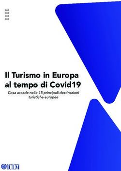 Il Turismo in Europa al tempo di Covid19 - Cosa accade nelle 15 principali destinazioni turistiche europee - Iulm