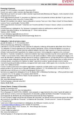 EVENTI info: tel. 0541 53399 - www.riminiturismo.it - Rimini turismo