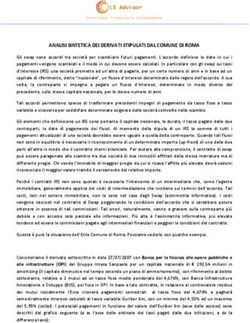 ANALISI SINTETICA DEI DERIVATI STIPULATI DAL COMUNE DI ROMA