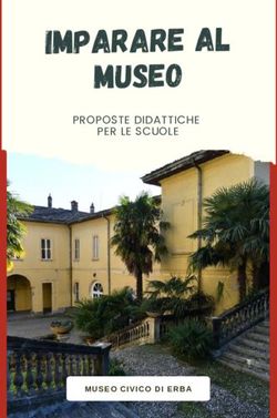 Imparare al Museo PROPOSTE DIDATTICHE PER LE SCUOLE - MUSEO CIVICO DI ERBA - Società Archeologica Comense