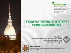 PROGETTO NAZIONALE CEFALEE E FARMACIA DI COMUNITÀ - Paola Brusa Dipartimento di Scienza e Tecnologia del Farmaco Università degli Studi di Torino ...