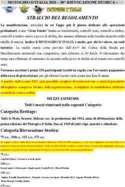 STRALCIO DEL REGOLAMENTO - MOTOGIRO D'ITALIA 2021 - 30 RIEVOCAZIONE STORICA - Motogiro d'Italia