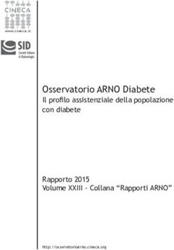 Osservatorio ARNO Diabete - Il profi lo assistenziale della popolazione con diabete Rapporto 2015 Volume XXIII - Collana "Rapporti ARNO" ...