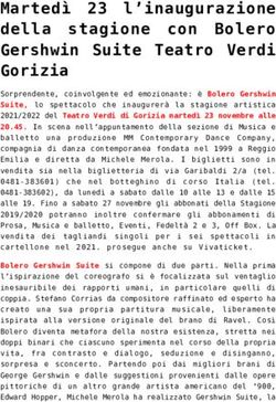 Marted&igrave; 23 l'inaugurazione della stagione con Bolero Gershwin Suite Teatro Verdi Gorizia