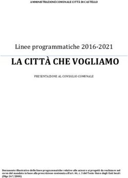 Linee programmatiche 2016-2021 - LA CITT&Agrave; CHE VOGLIAMO - Comune di ...