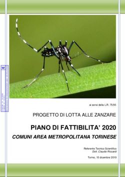 PIANO DI FATTIBILITA' 2020 - COMUNI AREA METROPOLITANA TORINESE PROGETTO DI LOTTA ALLE ZANZARE - Comune di Chieri